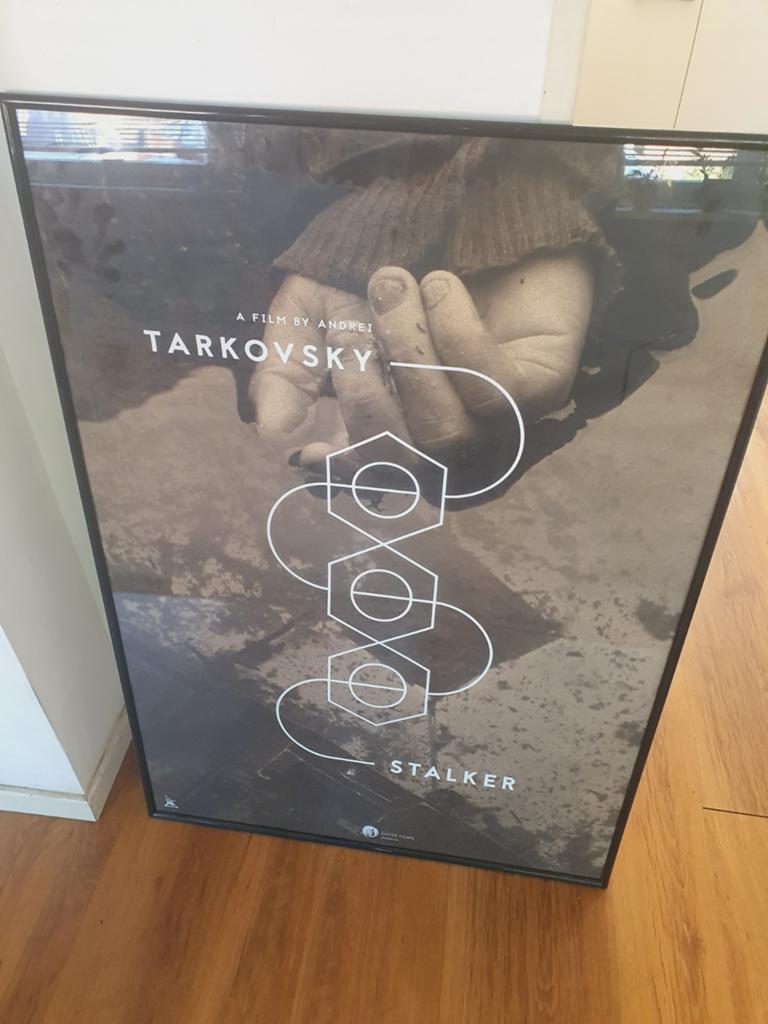 Filmposter Stalker met lijst, Ophalen of Verzenden, Hout, Minder dan 50 cm, Minder dan 50 cm