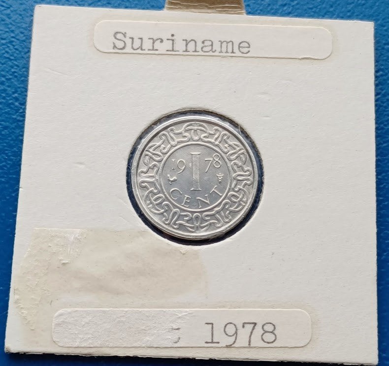 Suriname 1 cent 1976 - Republiek, Verzenden, Zuid-Amerika, Losse munt