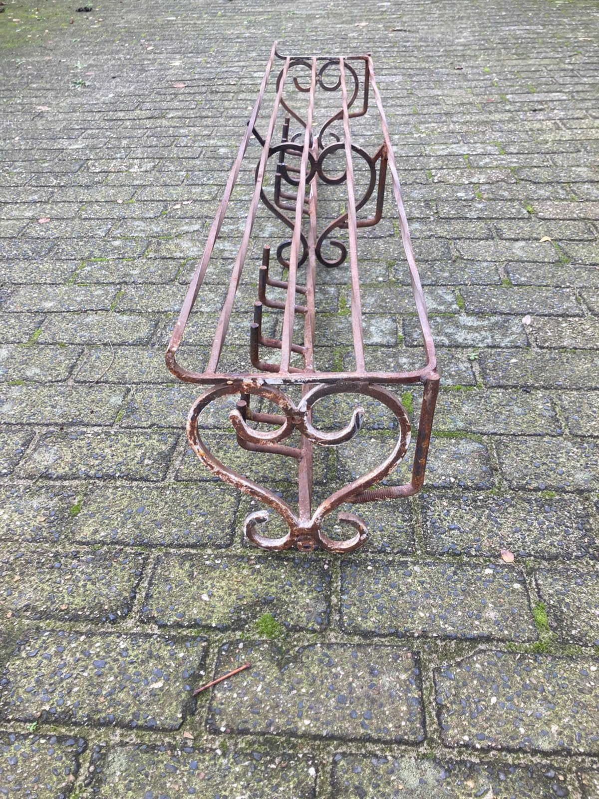 Vintage stalen wand kapstok (291125), Gebruikt, Minder dan 100 cm, Metaal, Ophalen