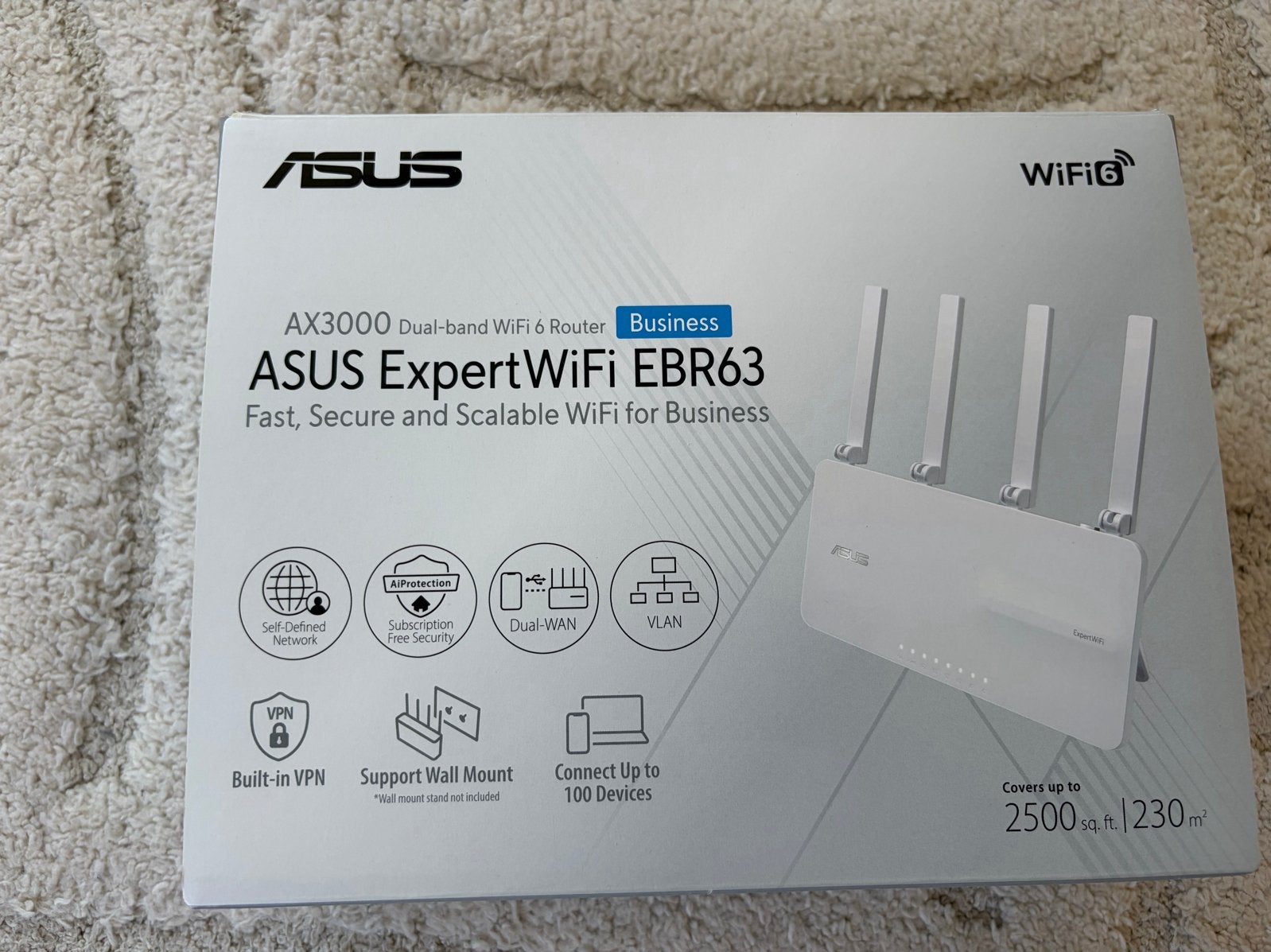 Asus ExpertWiFi EBR63 Business Router, Ophalen, Nieuw, Router