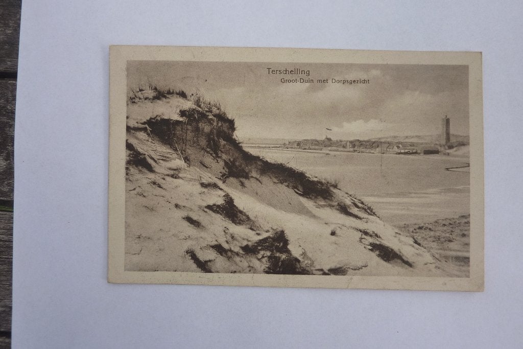 Terschelling Groot-Duin met Dorpsgezicht begin 1900, Verzamelen, Ophalen of Verzenden, Voor 1920, Gelopen, Waddeneilanden