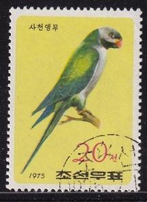 4422 – Noord Korea michel 1421 gestempeld , Papegaai ,, Verzenden, Oost-Azië