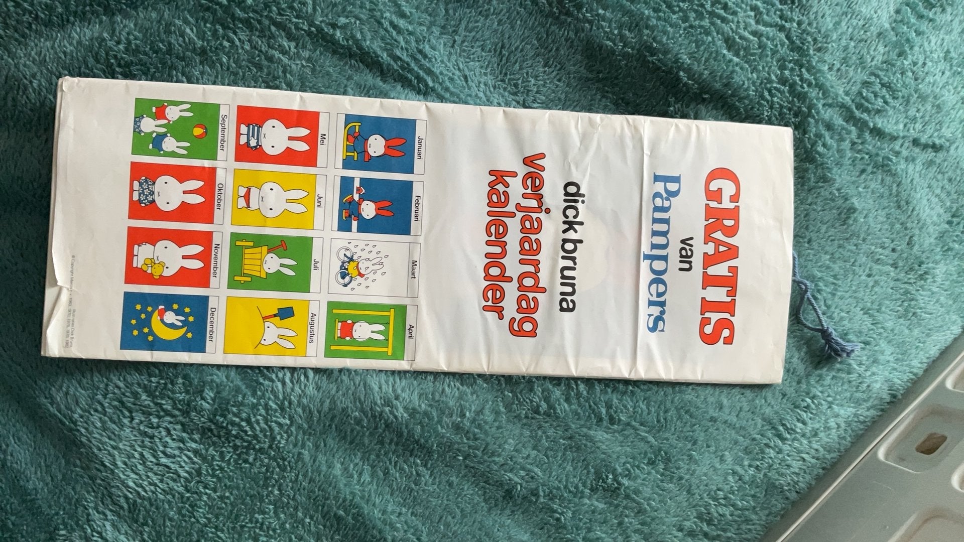 Vintage pampers  kalander dick bruna, Ophalen of Verzenden, Maandkalender
