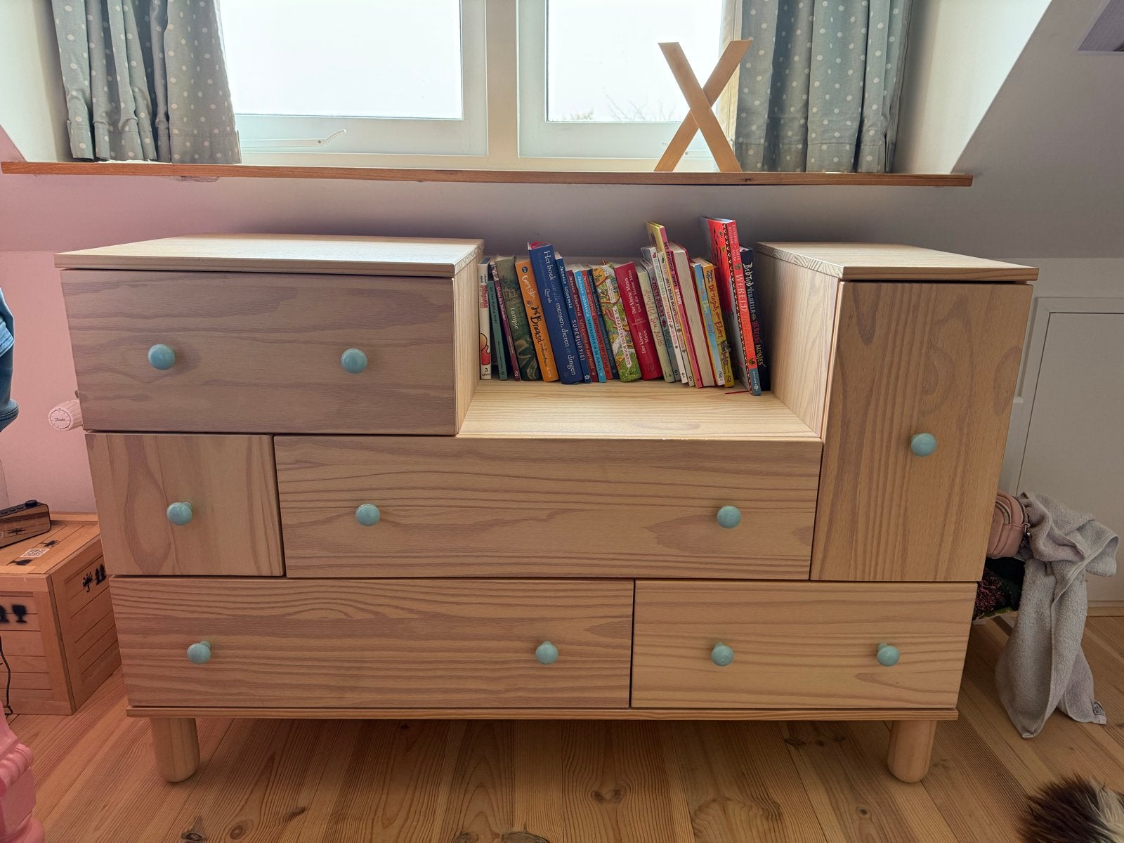 Unieke commode/kast met losse bovenkant, Ophalen, Gebruikt, 50 tot 70 cm, 100 cm of meer