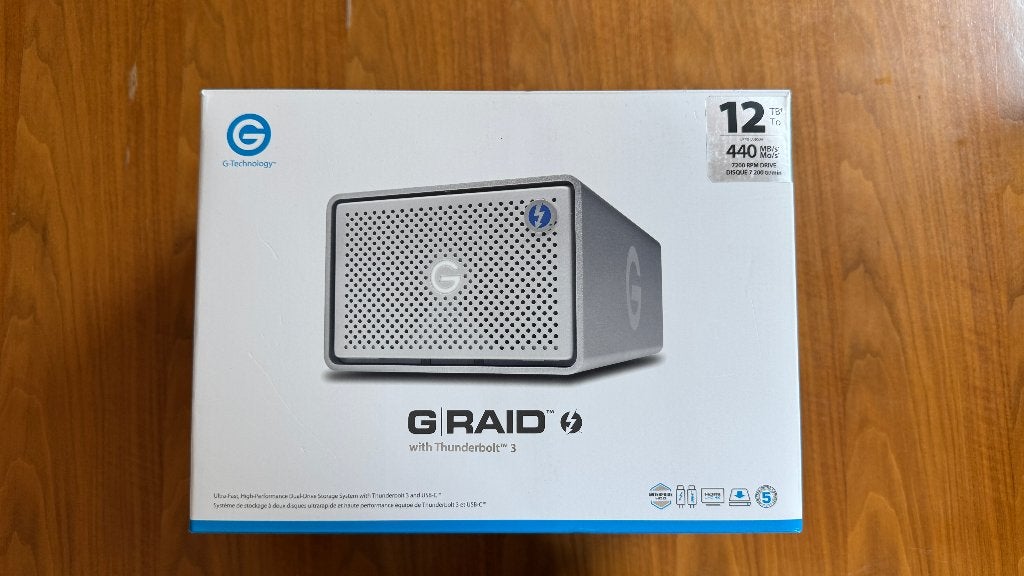 G RAID with Thunderbolt 3 - 12TB, Computers en Software, Harde schijven, Ophalen, Thunderbolt, 12TB, HDD