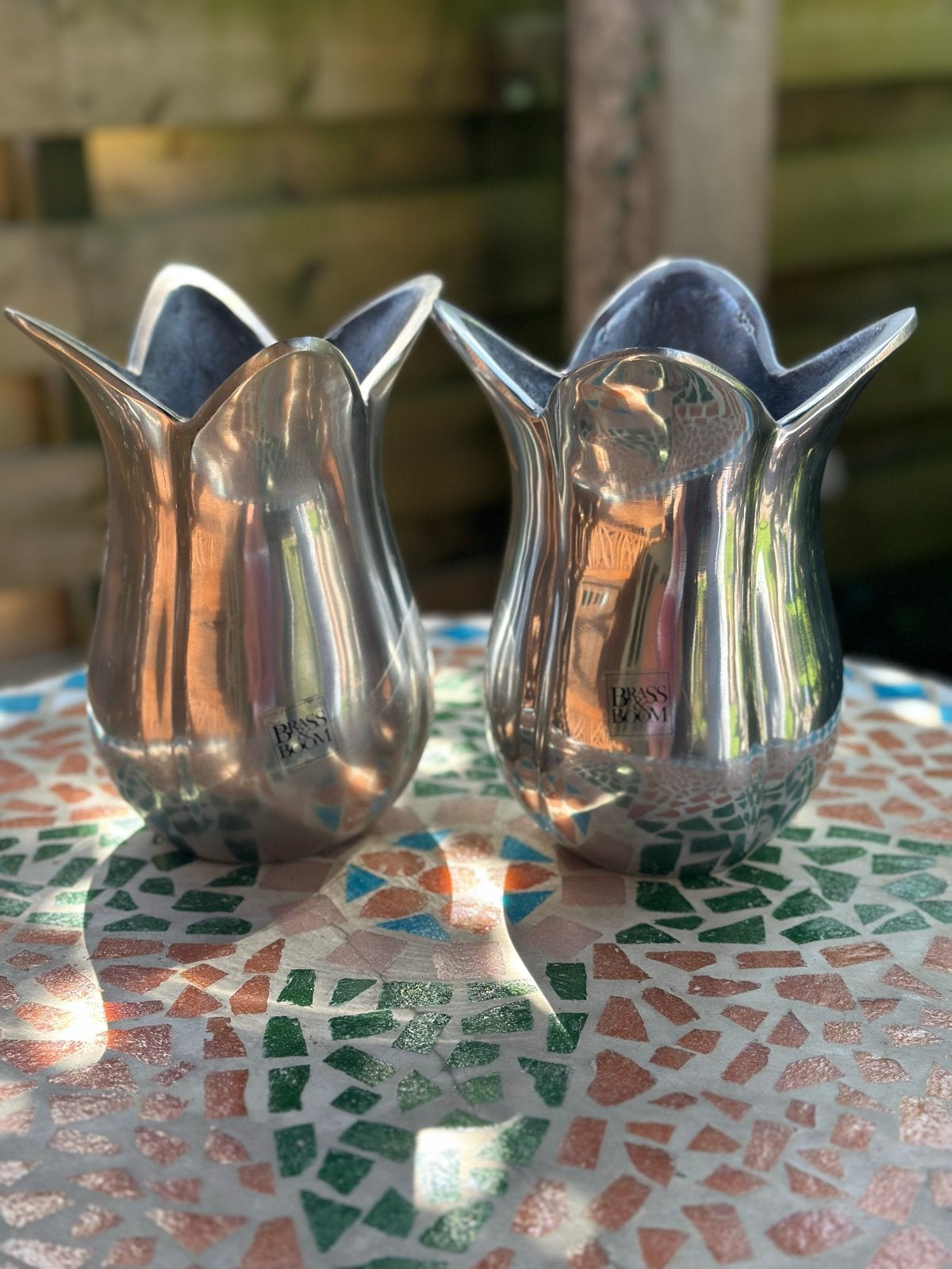 Set van 2 Brass & Boom tulpenvazen, Ophalen of Verzenden