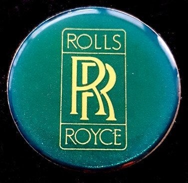 Rolls Royce pin- blauw epoxy 30 mm., Verzenden, Nieuw, Transport, Speldje of Pin