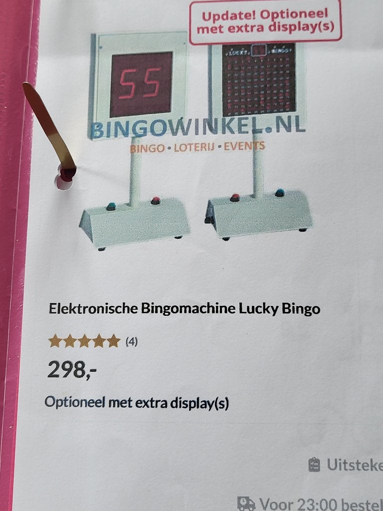 Elektronische Bingomachine Lucky Bingo met optioneel display, Ophalen, Overige typen