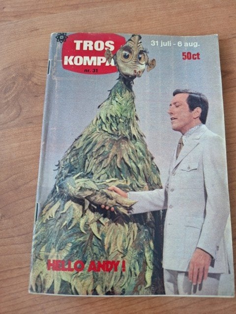 Tros Kompas 1971 Andy Williams The Cats Songfestival Tennis, Ophalen of Verzenden, Gelezen, Muziek, Film of Tv