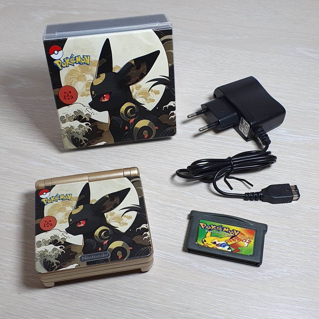 Custom Pokemon GBA SP met IPS V5 Scherm + free game, Spelcomputers en Games, Ophalen of Verzenden, Zo goed als nieuw, Game Boy Advance SP