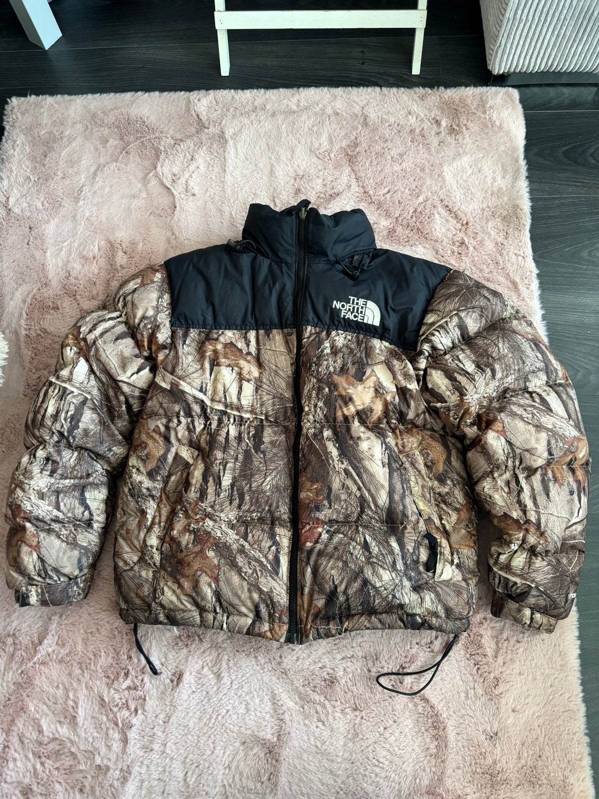 The North Face Puffer Jas Maat S Camouflage, Ophalen of Verzenden, Gedragen, Maat 46 (S) of kleiner, Meerkleurig