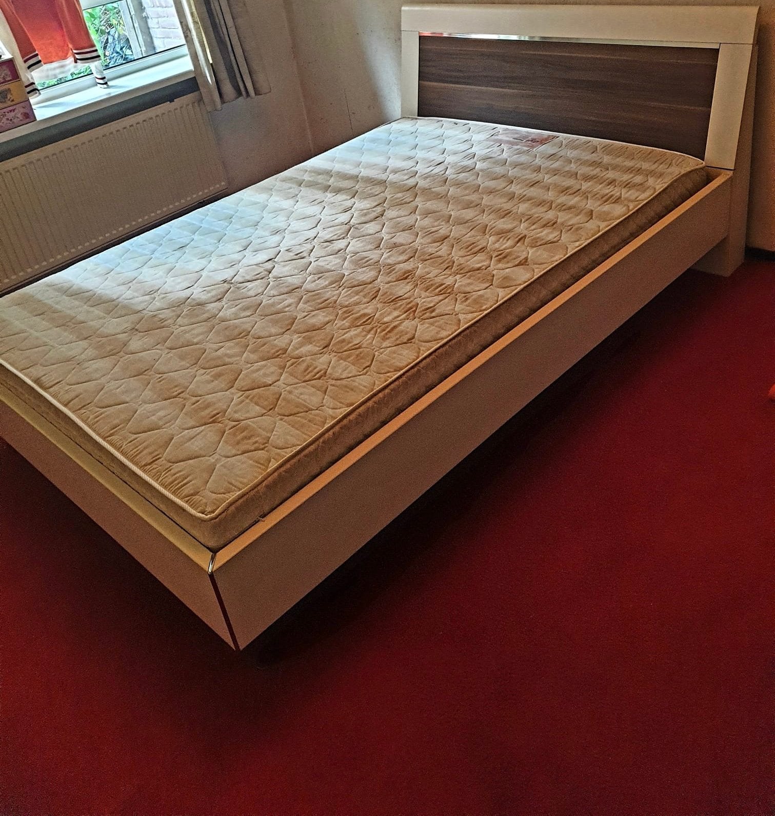 2 persoons bed, Ophalen of Verzenden, Eenpersoons, Hout, 90 cm