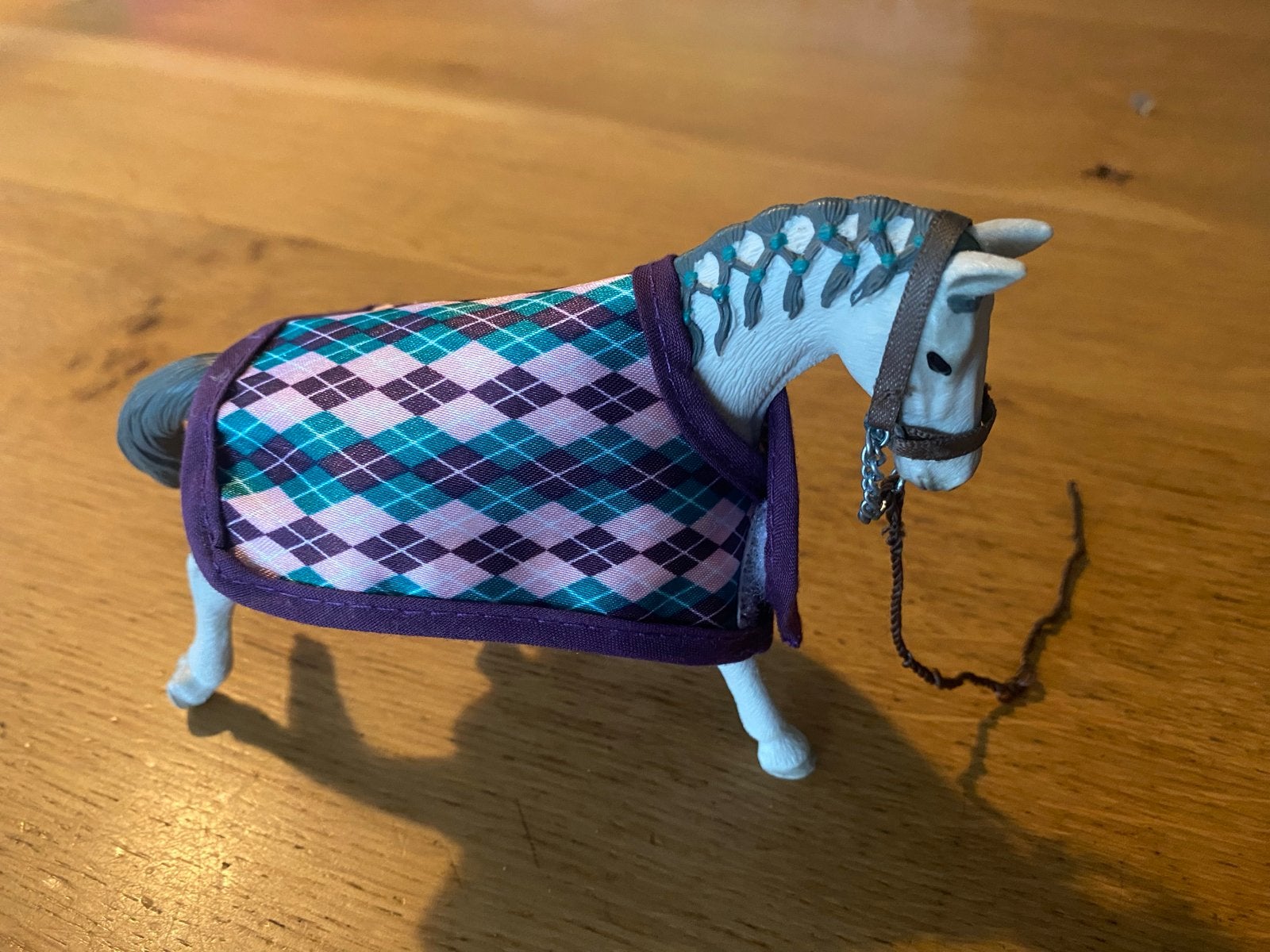 Schleich paard met deken en halster, Ophalen, Gebruikt