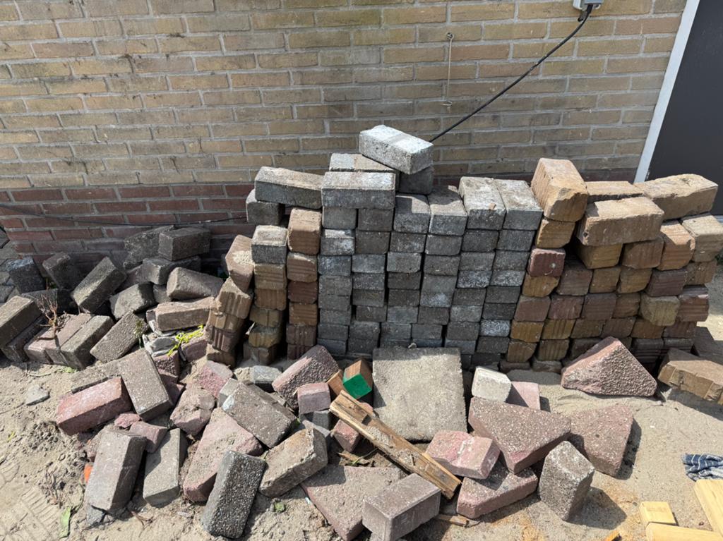 Klinkers 20x10cm GRATIS AFHALEN!, Ophalen, Gebruikt, Beton, Klinkers