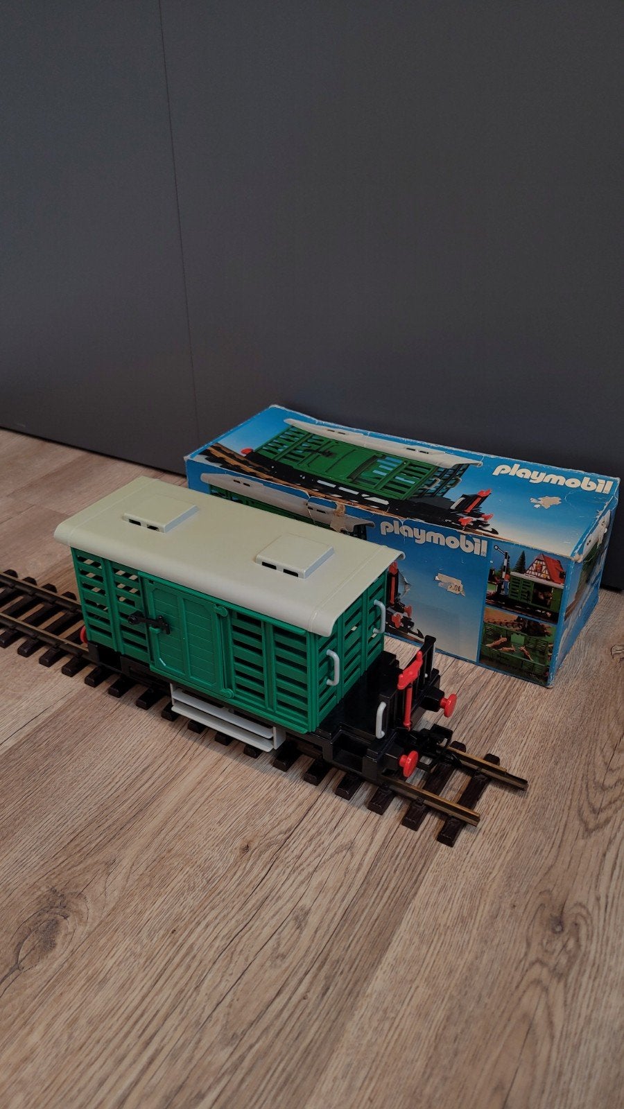 Playmobil 4101 vee trein wagon dieren trein lgb rails, Ophalen of Verzenden, Zo goed als nieuw, Complete set, Voertuig