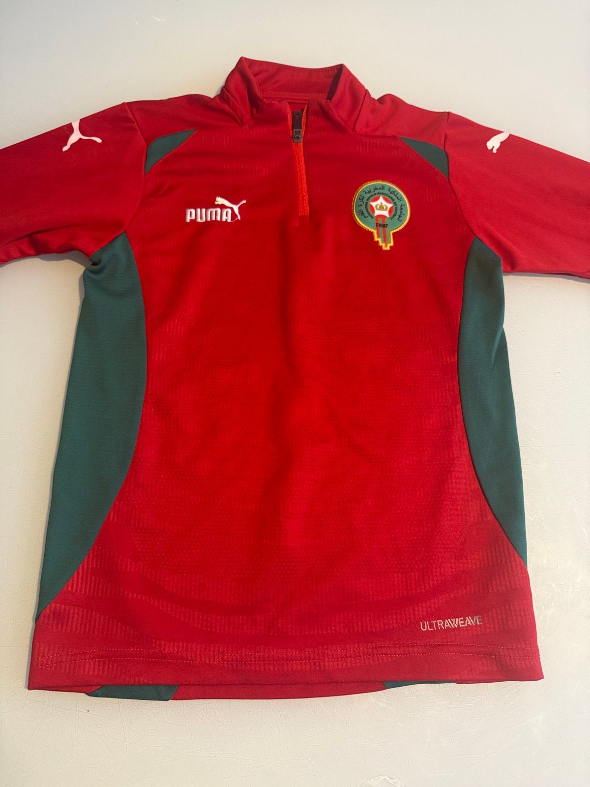 Puma Marokko voetbalshirt  rood maat 146, Kleding | Heren, Overige maten, Ophalen of Verzenden, Zo goed als nieuw, Voetbal