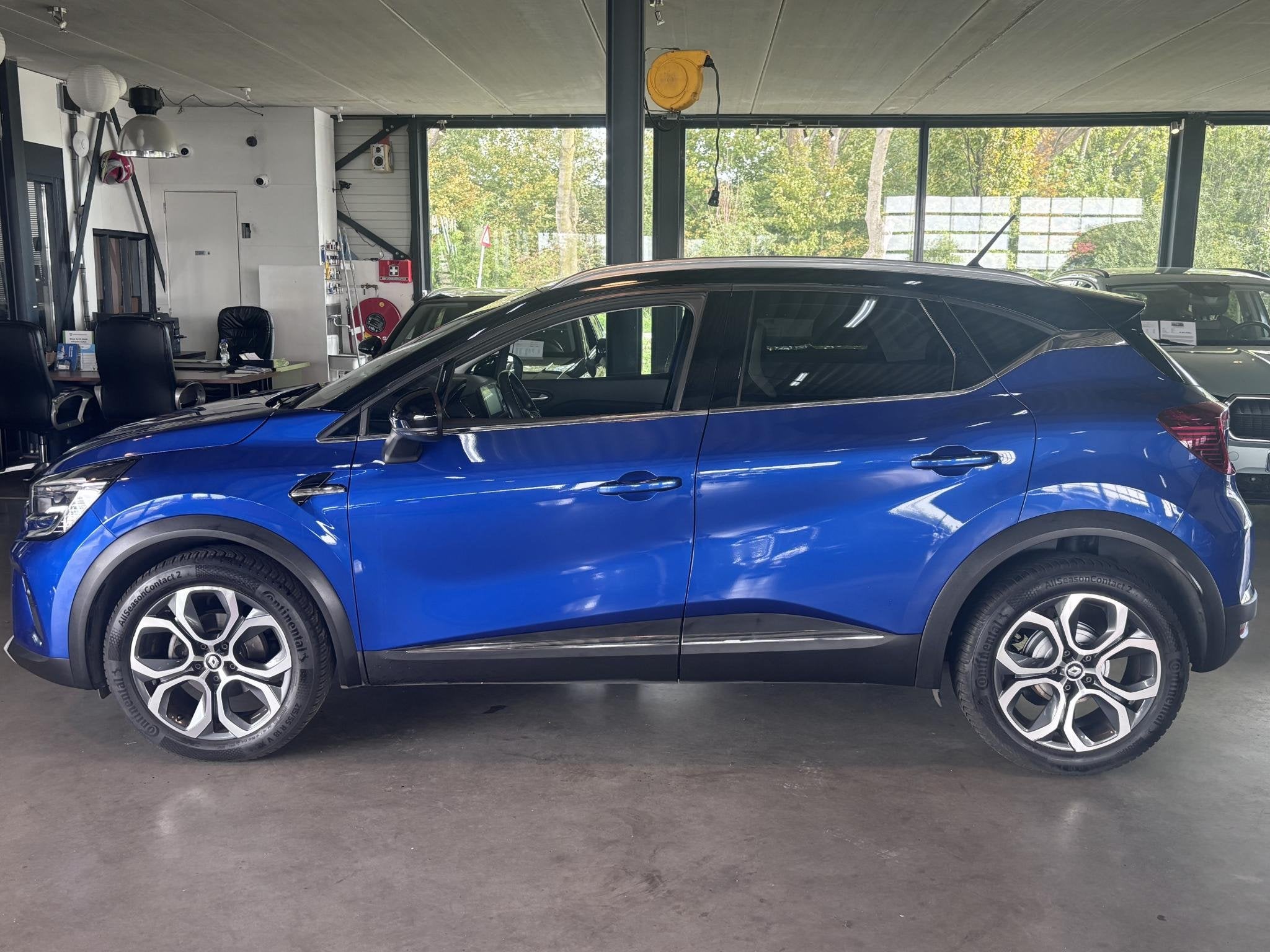 Renault Captur 1.3 TCe 140 R.S. Line, Auto's, Gebruikt, 4 cilinders, Blauw, Leder en Stof