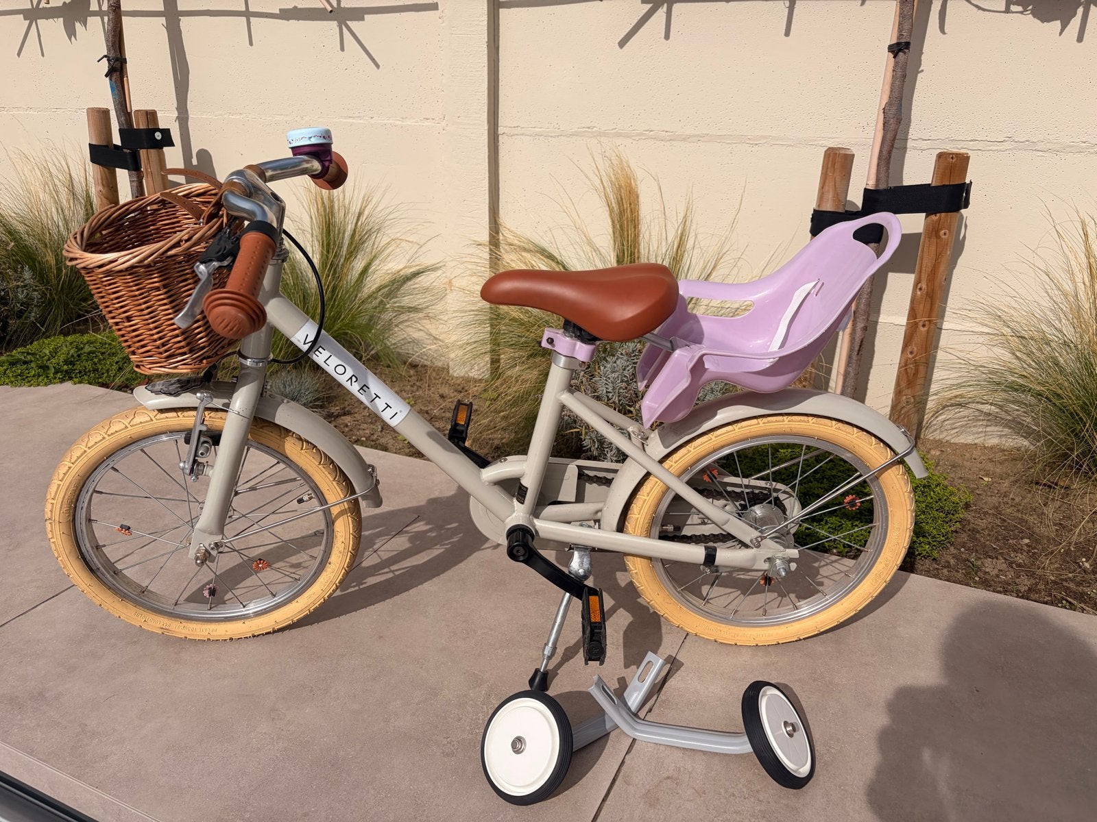 Veloretti Maxi Kinderfiets 16 inch met zijwieltjes, Ophalen, Zijwieltjes, 16 tot 20 inch, Velgrem