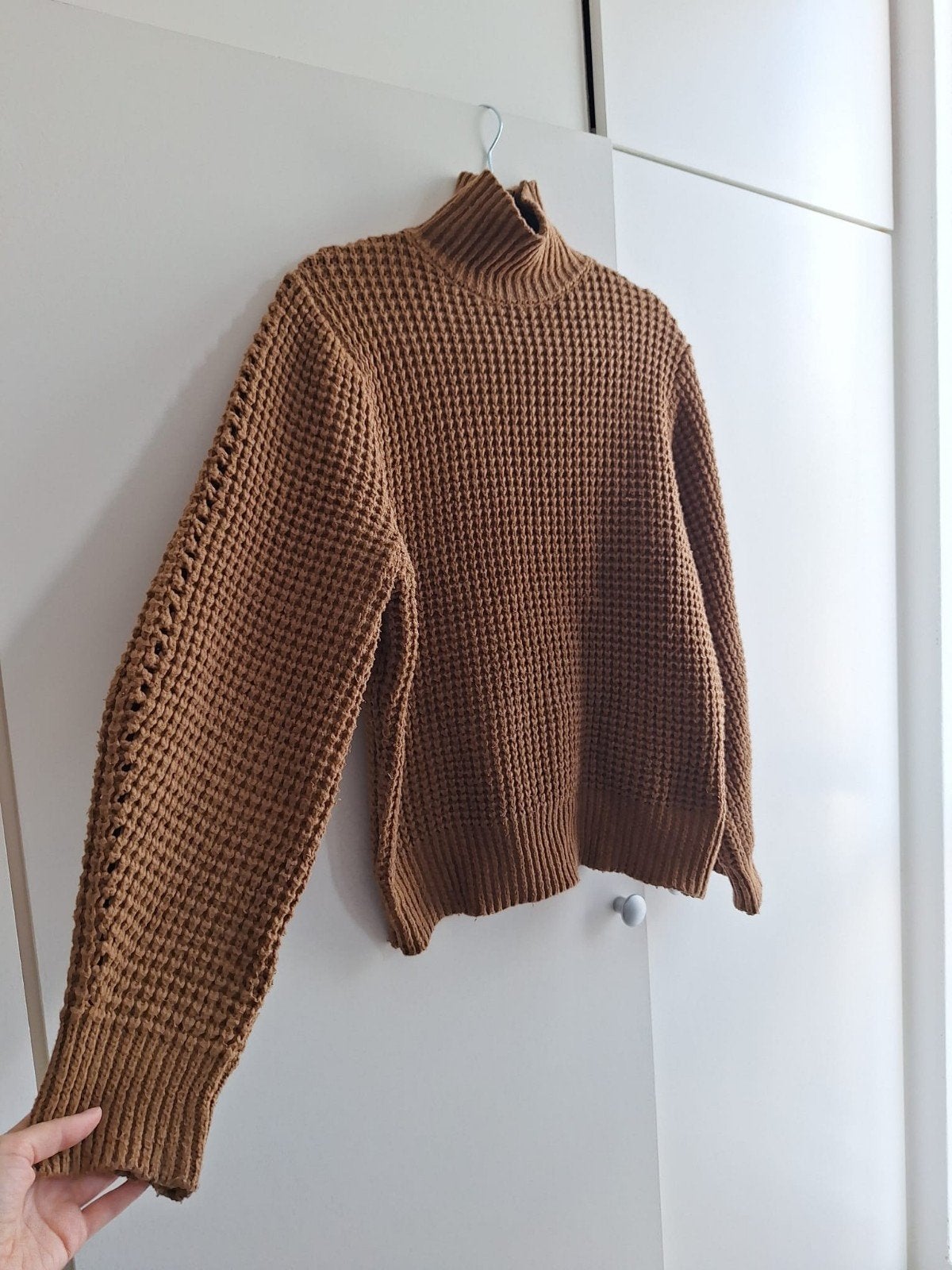 Zara gebreide trui donker beige camel maat S 36, Kleding | Dames, Bruin, Verzenden, Zara, Maat 36 (S)