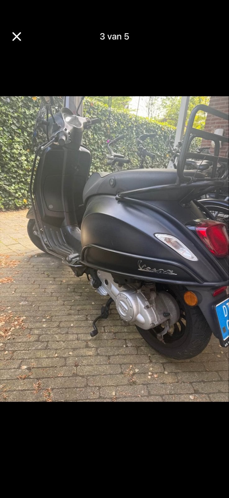 Matzwarte Vespa Sport 2019, Ophalen, Gebruikt, Vespa S, Benzine