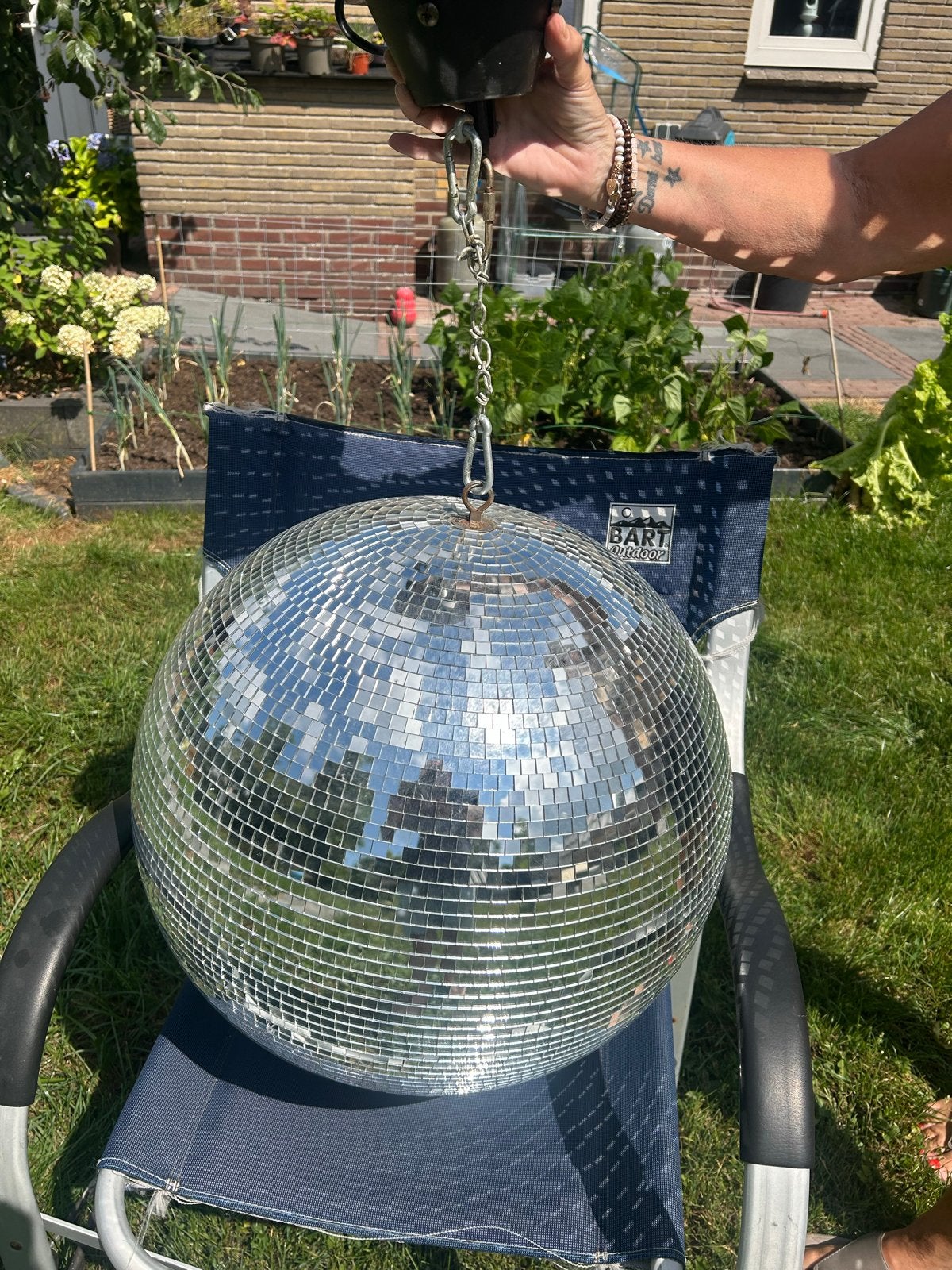 Grote discobol met motor - Feestverlichting, Ophalen, Gebruikt, Discobol