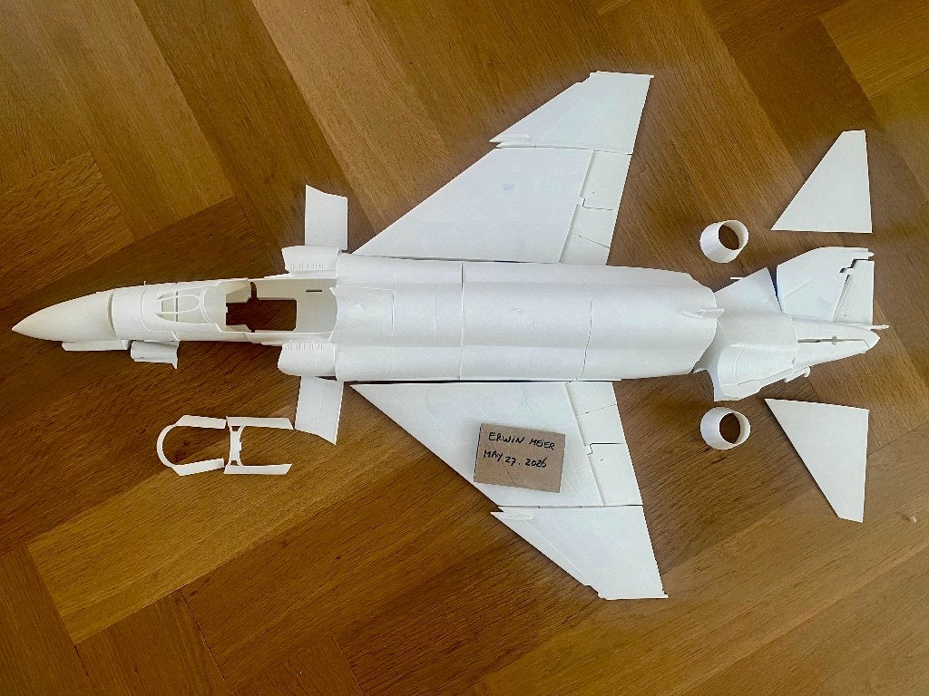 3D printed 1/18 F-4E Phantom II, Ophalen of Verzenden, Nieuw, Schaalmodel