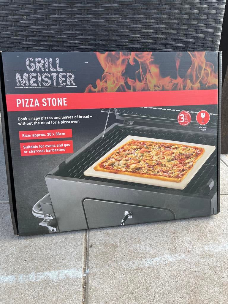 Grill Meister Pizzasteen - Nieuw en Ongebruikt (30x38cm), Ophalen of Verzenden, Nieuw