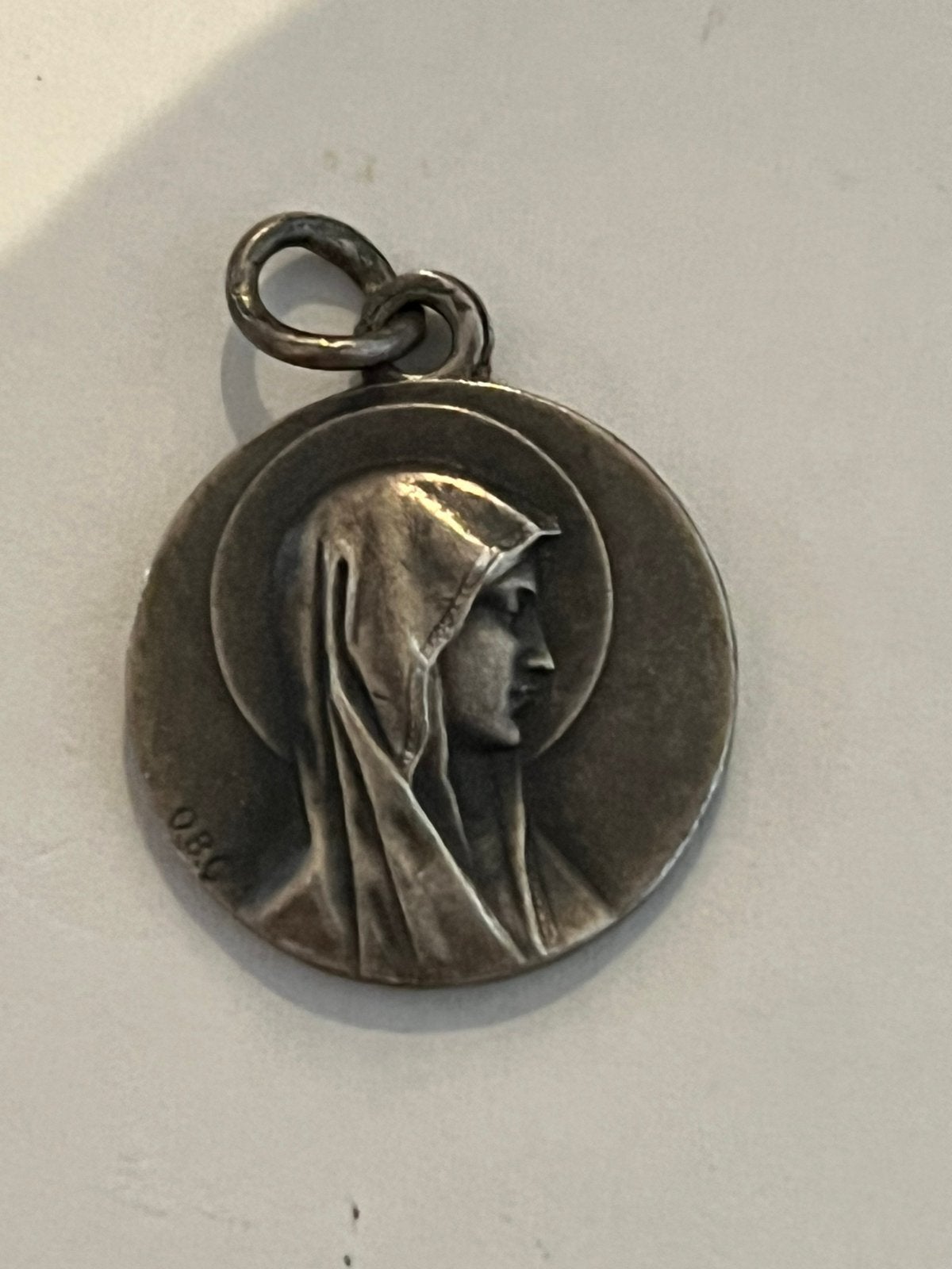 Antieke medaille Maria & Bernadette Lourdes - gesigneerd OBC, Antiek en Kunst, Ophalen of Verzenden