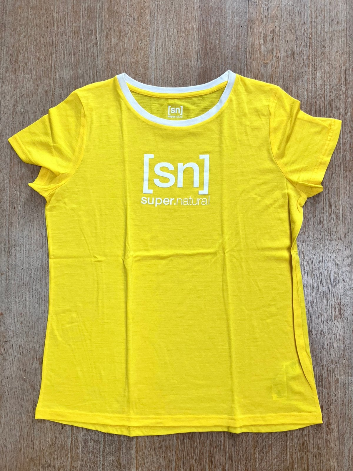 Supernatural merino tshirt geel mt XL - ZGAN, Geel, Maat 42/44 (L), Ophalen of Verzenden, Zo goed als nieuw