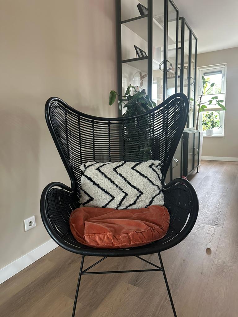 HK living egg chair zwart, Ophalen, Zwart, Zo goed als nieuw, Metaal