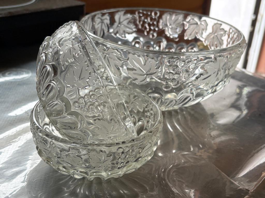 3 Glazen schaaltjes en saladekom, Ophalen of Verzenden