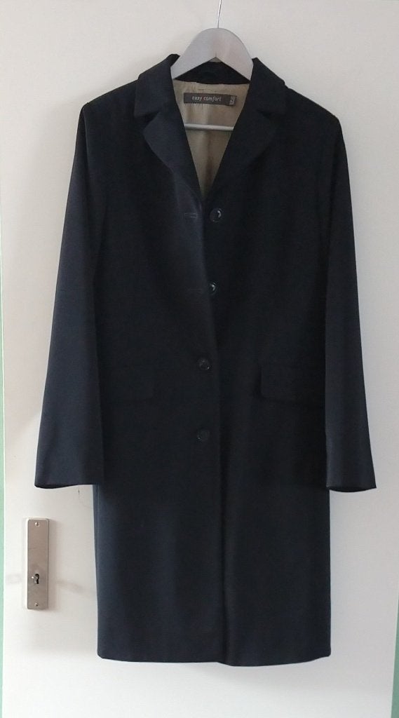 half lange jas zwart maat 38, merk Easy Comfort, volgnr 28, Maat 38/40 (M), Zwart, Ophalen of Verzenden, Zo goed als nieuw