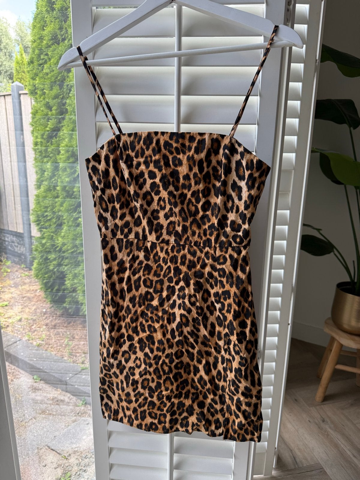 Zara leopard print jurkje maat S, Meerkleurig, Ophalen of Verzenden, Zo goed als nieuw, Maat 36 (S)