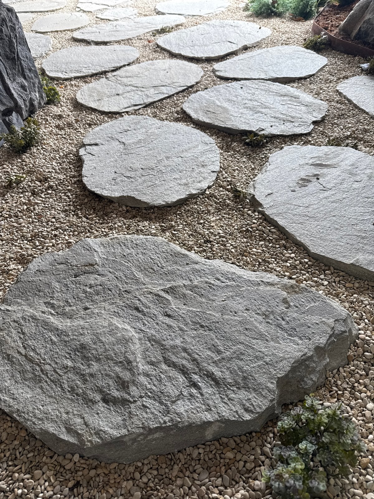Natuurlijke stapstenen van leisteen voor tuinpad, Ophalen, Gebruikt, Kei, Grijs