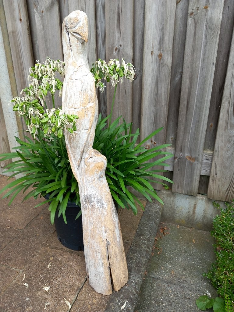 Houten sculptuur, Antiek en Kunst, Ophalen, Weerbestendig, 50 - 100 cm, Beeld