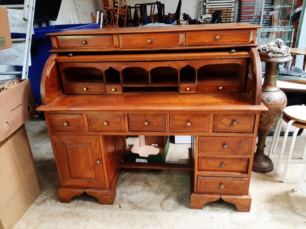 Mahoniehouten Secretaire - 124x60x100 cm, Ophalen, Zo goed als nieuw