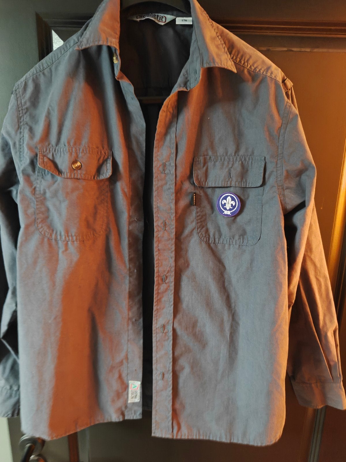 scoutfit scouting blouse maat 176 waterscouts blauw, Ophalen of Verzenden, Gebruikt, Kleding