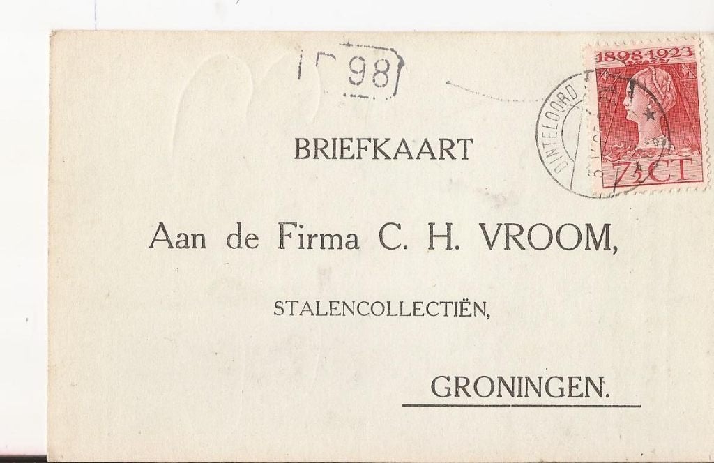 DINTELOORD 1925 J.B. BALINK manufacturier, Verzamelen, Ophalen of Verzenden, 1920 tot 1940, Gelopen, Noord-Brabant