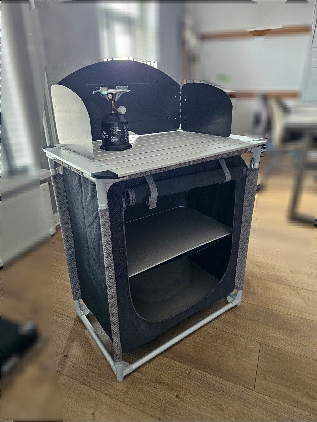 Vrijbuiter camping keuken kast met windscherm, Ophalen of Verzenden, Gebruikt