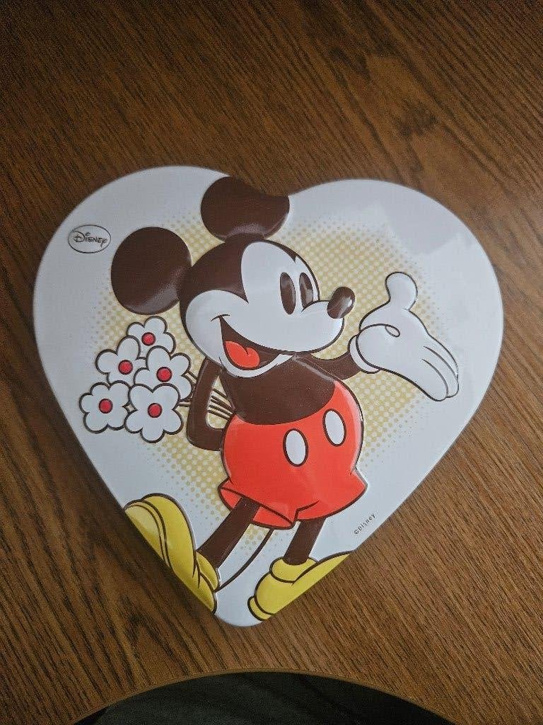Disney Mickey Mouse hartvormige blik, Verzamelen, Ophalen of Verzenden, Mickey Mouse, Zo goed als nieuw, Overige typen