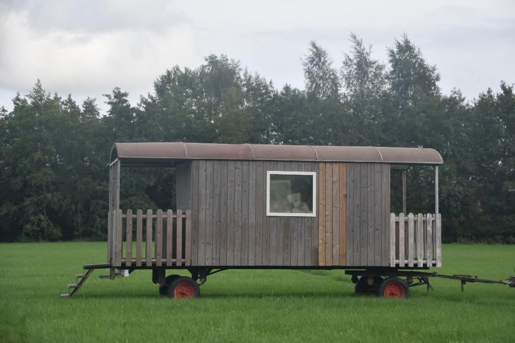 Pipowagen 2 assige schamelwagen lengte 605 CM, Doe-het-zelf en Verbouw, Ophalen, Gebruikt