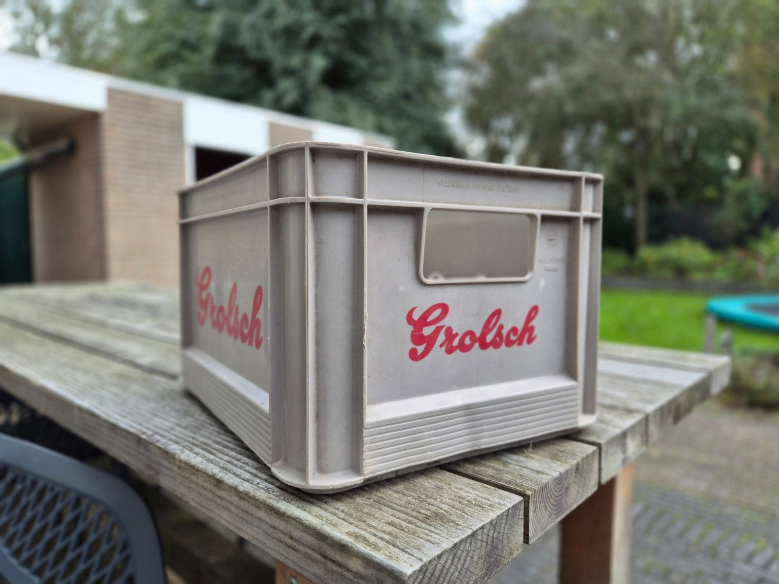 Oud Grolsch krat - Vintage bierkrat, Ophalen, Gebruikt, Overige typen, Grolsch