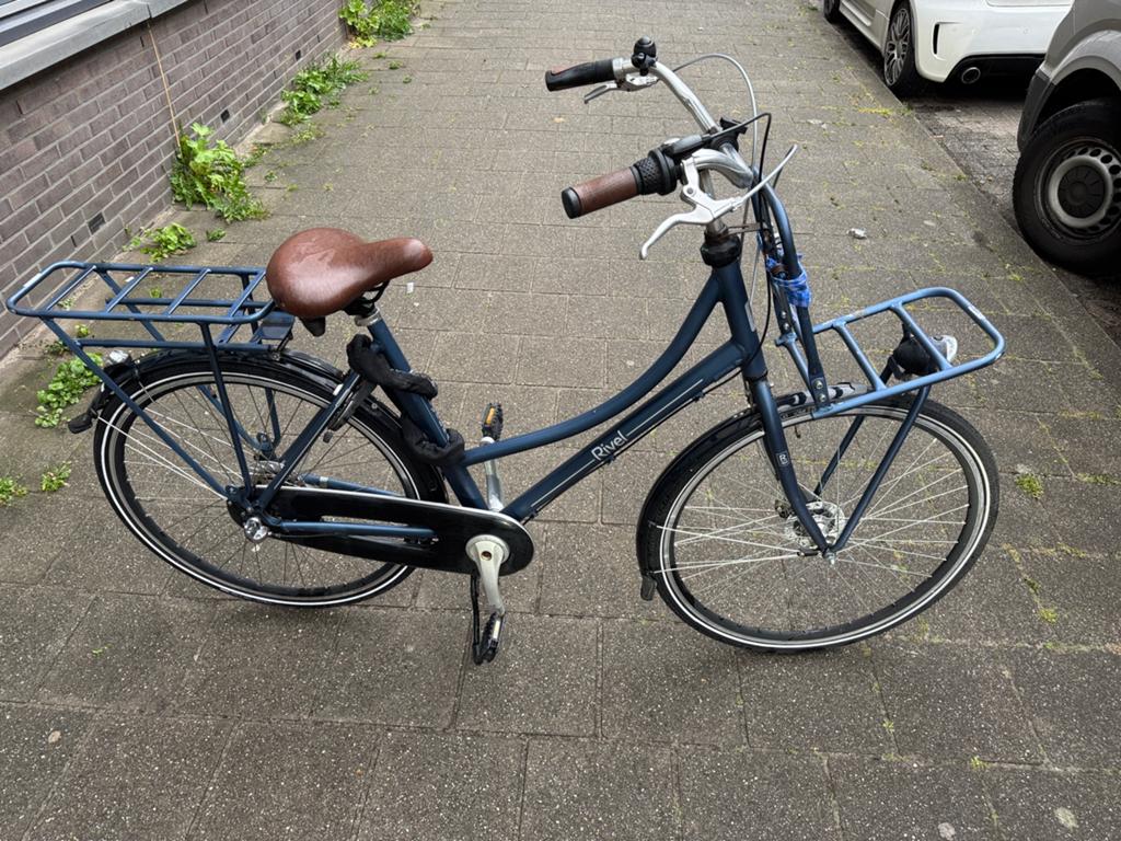 rivel fiets met stuurvergrendeling, Fietsen en Brommers, Fietsen | Dames | Omafietsen, Ophalen, Zo goed als nieuw