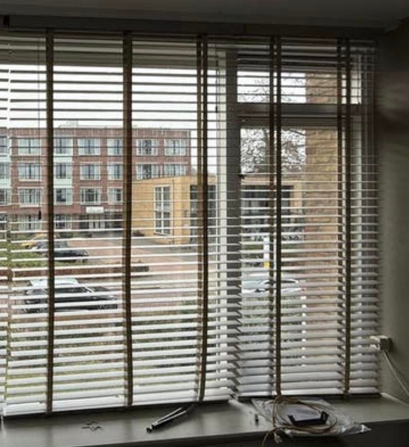 Houten jaloezieën GAMMA leem kleur 80x180 en 120x180, Huis en Inrichting, Stoffering | Gordijnen en Lamellen, Ophalen, Gebruikt
