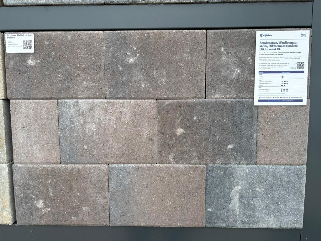 Straksteen Oud Drachten 20x30x6 cm, Tuin en Terras, Tegels en Klinkers, Overige typen, Nieuw, Ophalen of Verzenden, 10 m² of meer