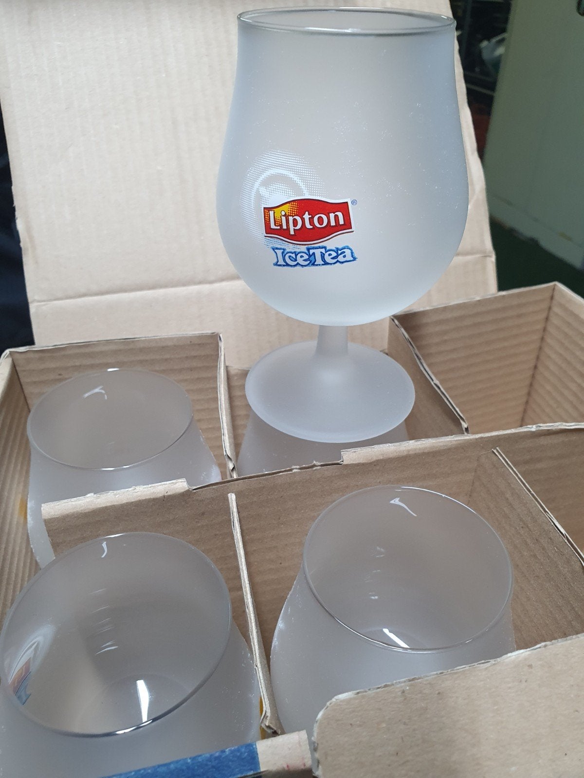 Mooie nieuwe Lipton Ice Tea glazen - 5 stuks, Ophalen of Verzenden, Nieuw, Glas, Overige merken