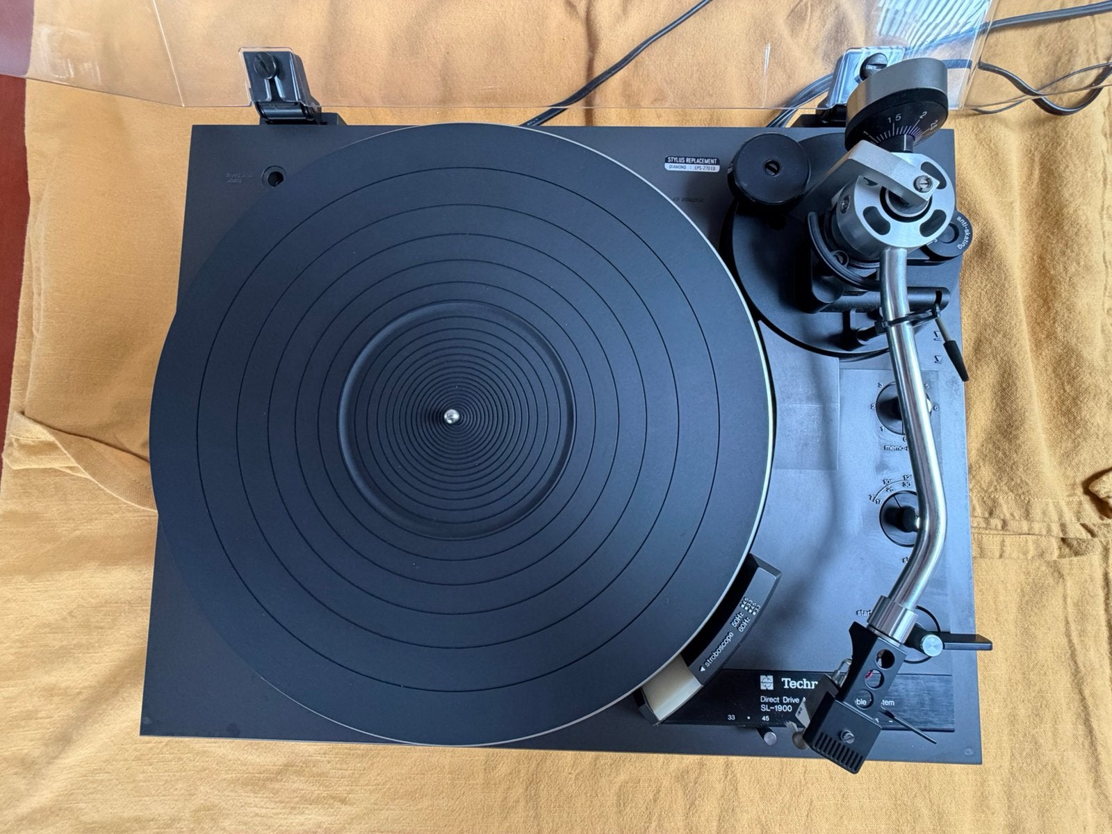 Zware Technics SL-1900 platenspeler met Stanton 881S element, Ophalen of Verzenden, Technics