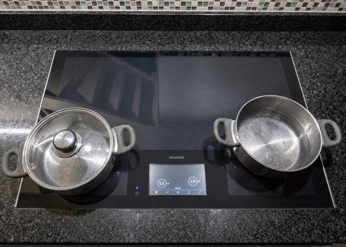 Siemens full surface inductie kookplaat 80 cm, Witgoed en Apparatuur, Ophalen, 4 kookzones, Zo goed als nieuw, Inbouw