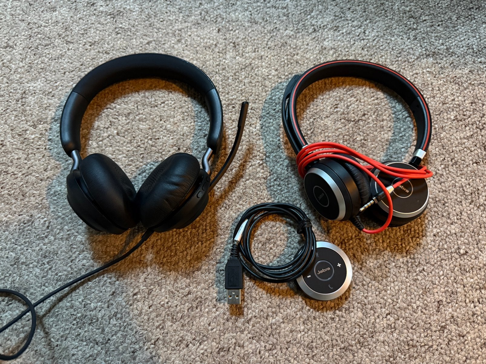 Jabra headsets Evolve2 40 en evolve 40, Ophalen, On-ear, Jabra, Zwart