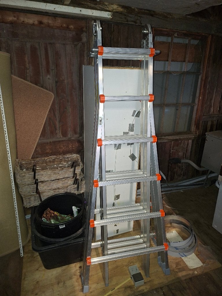 Waku vouwladder 4x6, Ophalen, Zo goed als nieuw, Ladder, Opvouwbaar of Inschuifbaar